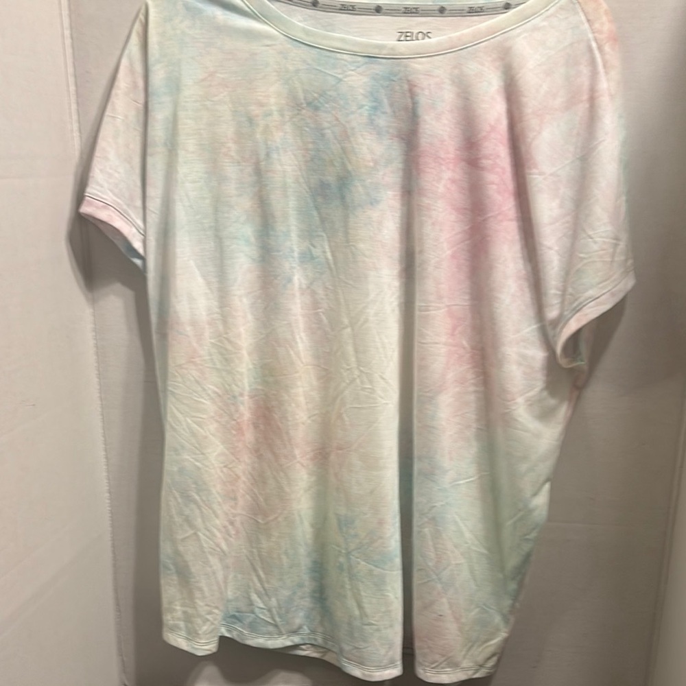 Zelos Women's Pastel Tie-Dye Top